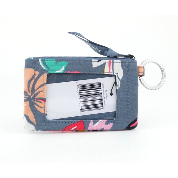 Vera Bradley Coastal Paradise Cotton Zip Id Case NWT - Picture 2 of 2